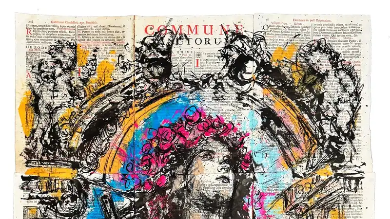 Il volto di Santa Rosalia in un messale del '700